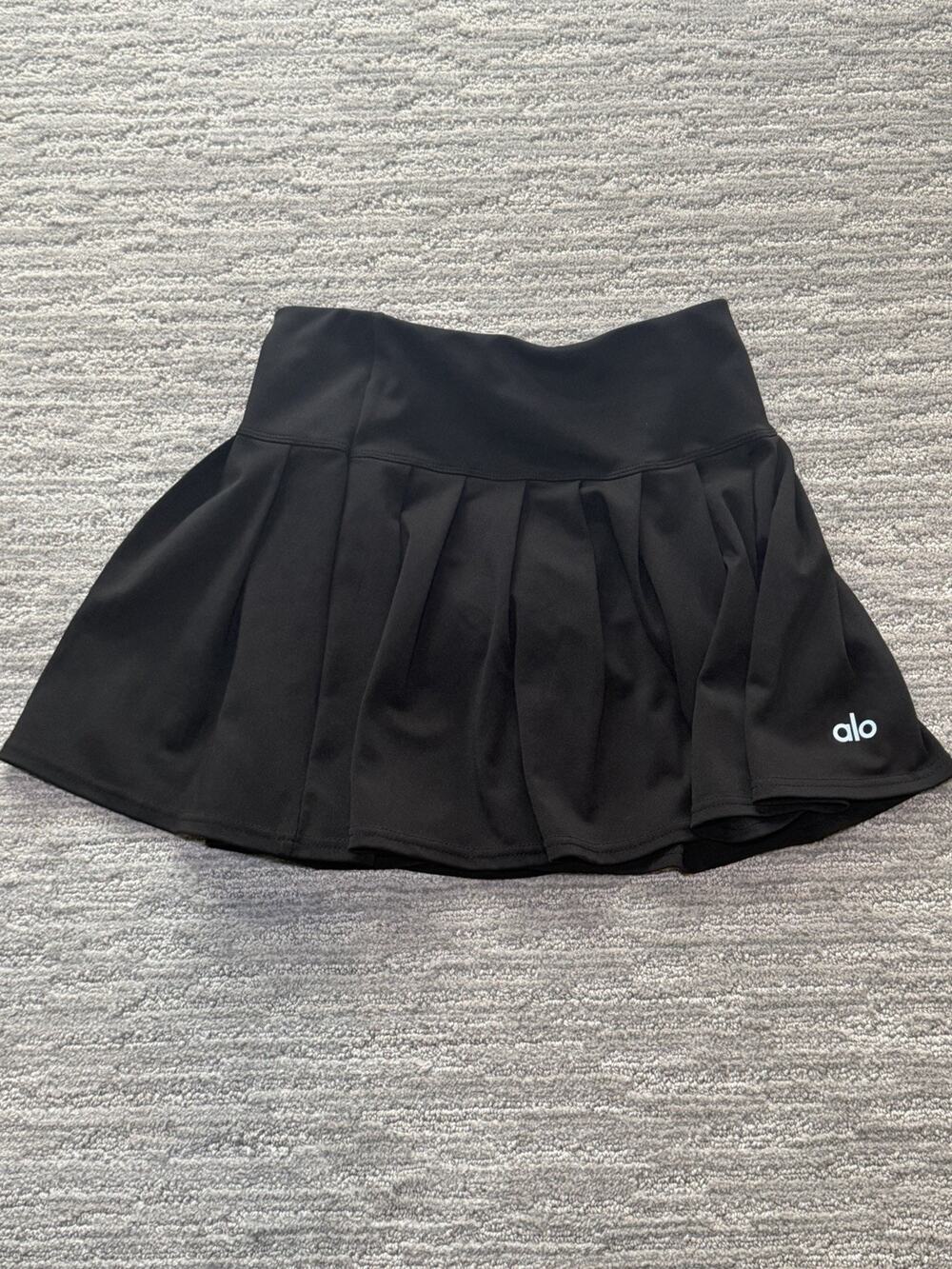Alo Yoga M Black Tennis Pleated Mini Skirt Athletic Women’s